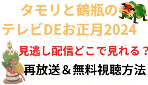 タモリと鶴瓶のテレビDEお正月2024の見逃し配信はどこで見れる?再放送も調査